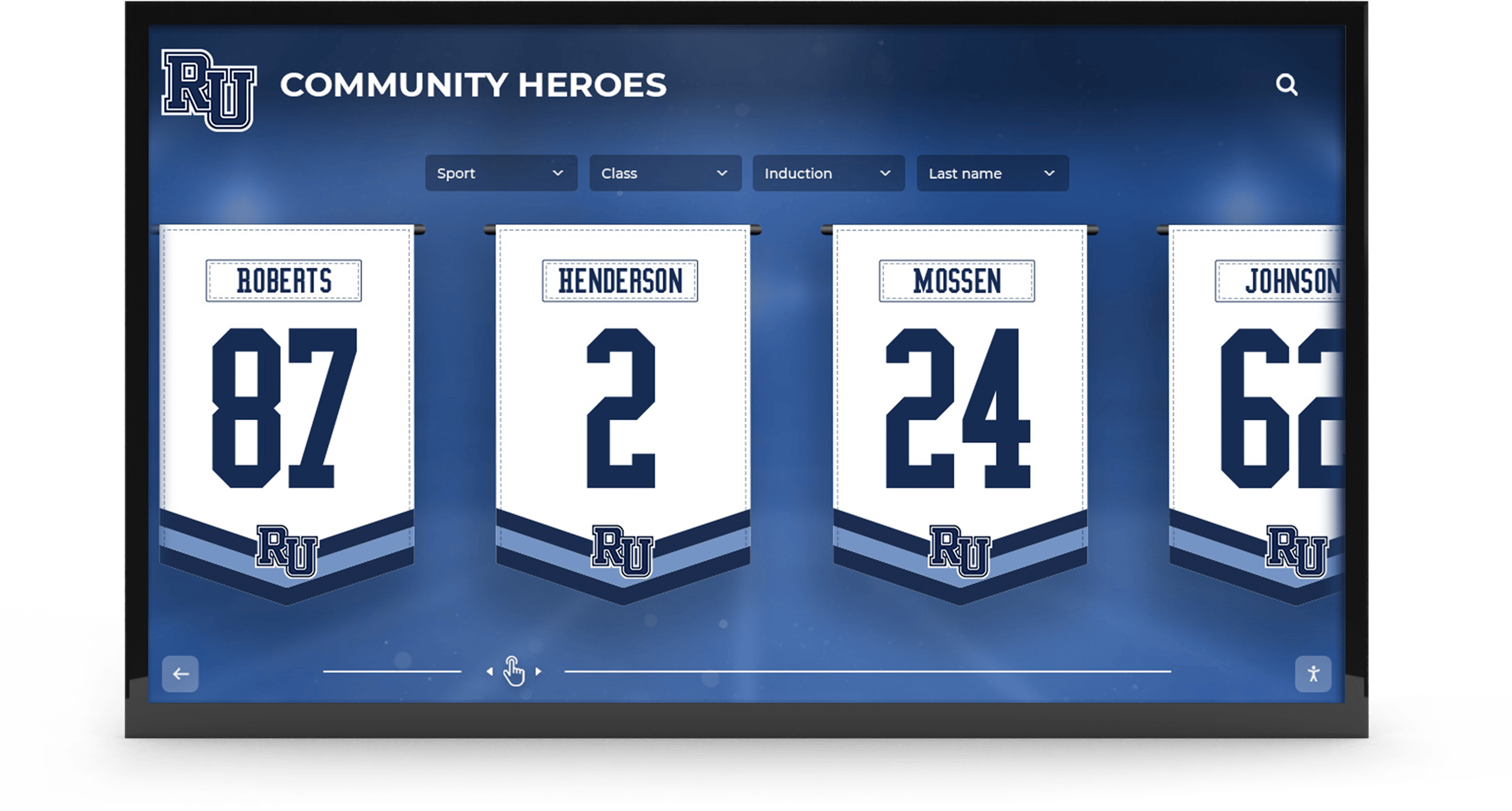 Community heroes banner display