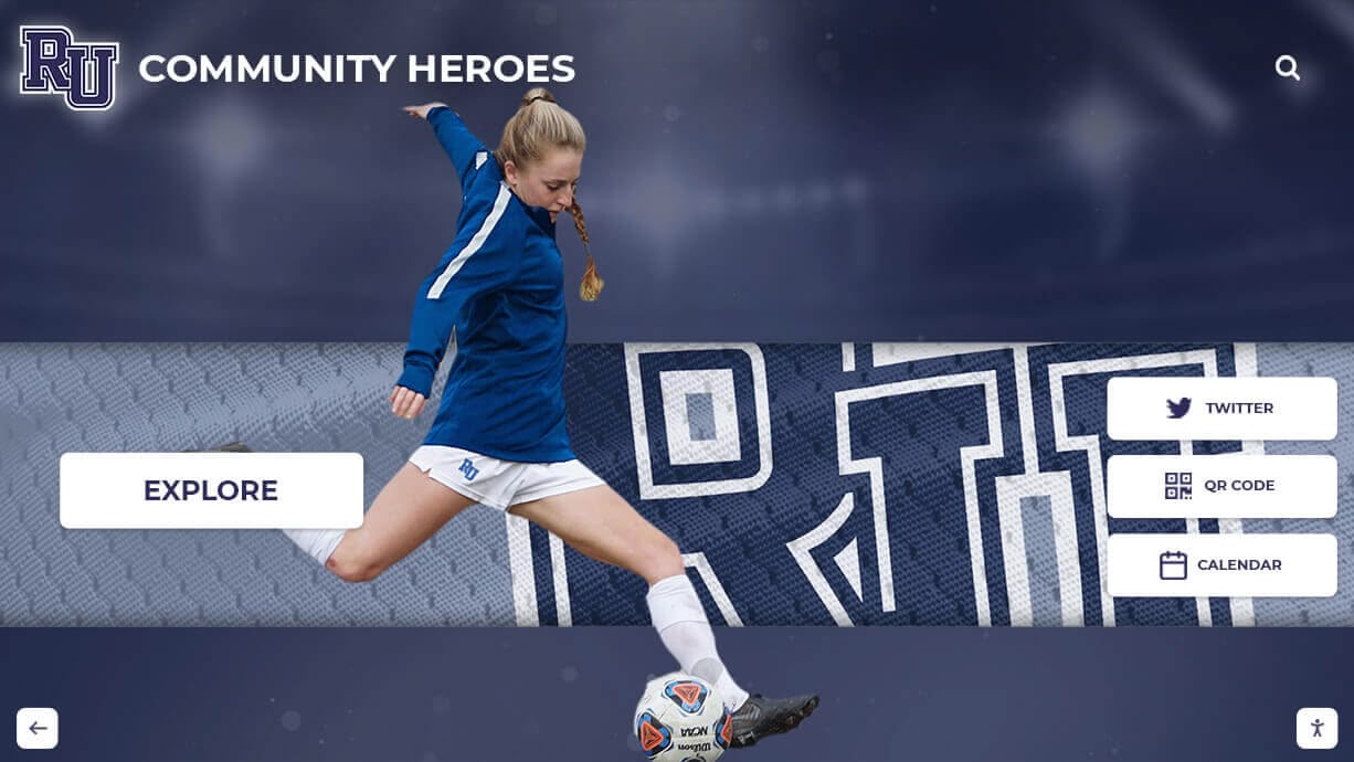 Female soccer player in action
