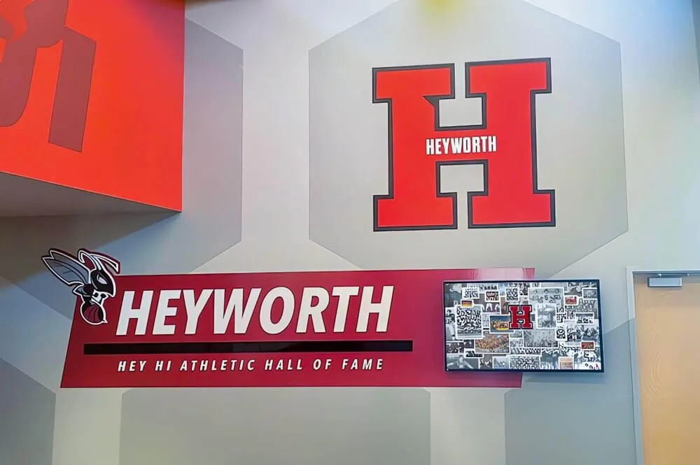 Hall of fame wall with plaques